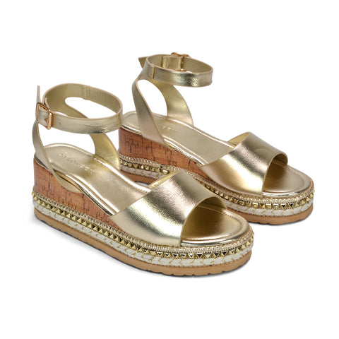 gold summer wedge sandals, gold ankle strap espadrille wedges for vacations, Comfortable gold wedge sandals sale