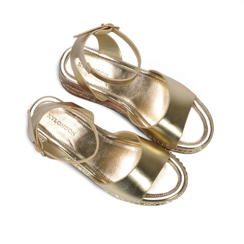 gold espadrille wedges new arrival, Trendy gold espadrille heels for beach vacations, gold vacation sandals for women