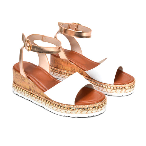white summer wedge sandals, white ankle strap espadrille wedges for vacations, Comfortable white wedge sandals sale