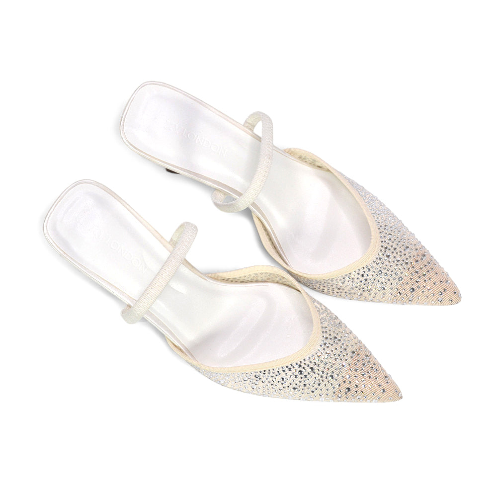 Crystal bridal shoes for wedding day, sparkling bridal heels, bridal party shoes, ivory crystal court shoes