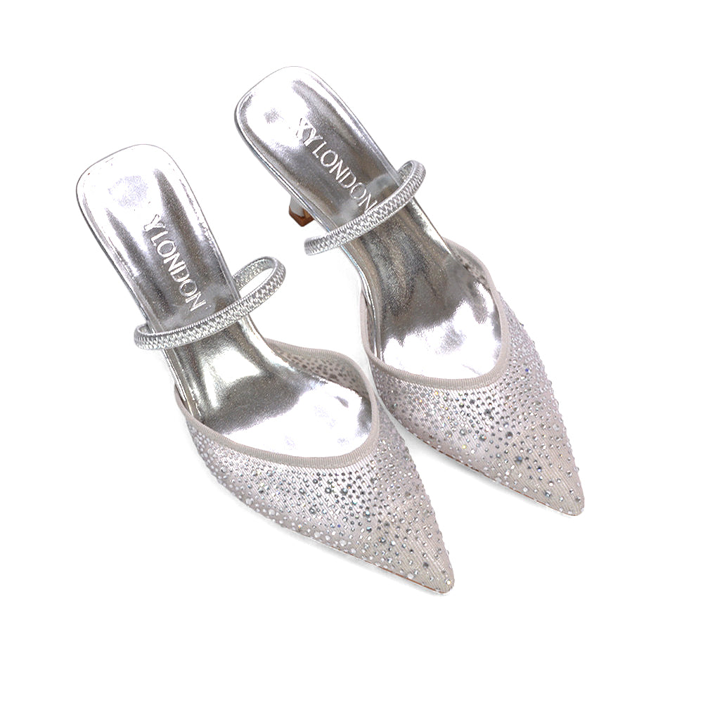 affordable silver evening heels, statement silver heels, silver graduation heels, sparkling silver stilettos