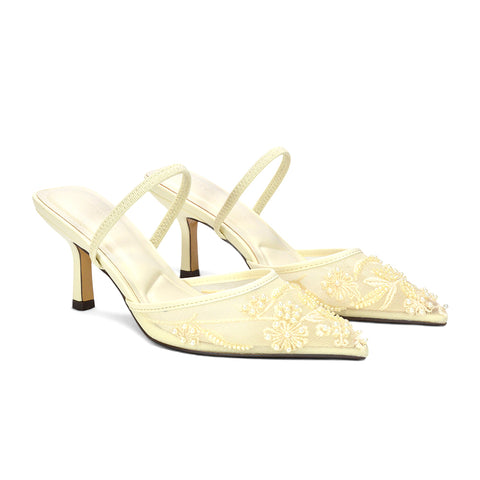 ivory formal pumps, ivory stilettos, ivory bridal party heels, ivory mid heel elegant shoes