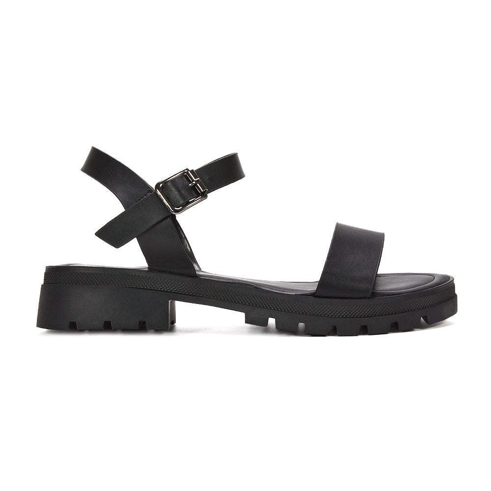 black strappy platform sandals, women’s black strappy chunky platform sandals, black everyday casual sandals, black chunky sandals, comfortable black platform sandals for all day wear