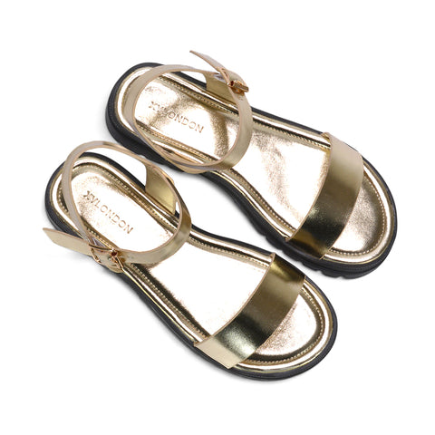 gold ankle strap sandals, gold open toe sandals, durable gold platform sandals for all day comfort, gold sandals for brunch outfit, gold festival sandals