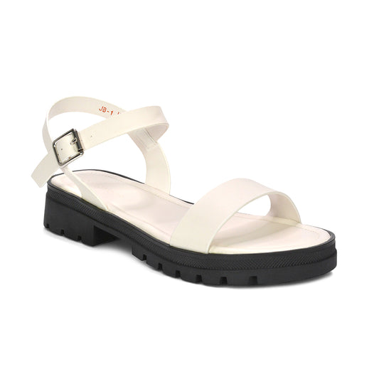 best white chunky sandals for women, white summer vacation sandals, white buckle strap platform sandals for women, white chunky flat sandals