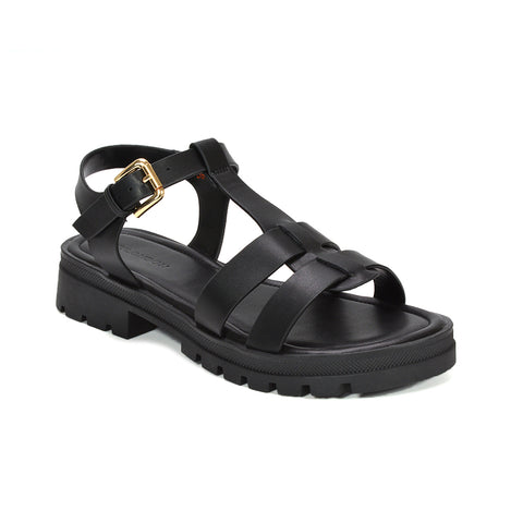 chunky strappy sandals women, chunky gladiator sandals with buckle, best chunky gladiator sandals for summer, holiday beach gladiator sandals, open toe buckle sandals, brown gladiator sandals