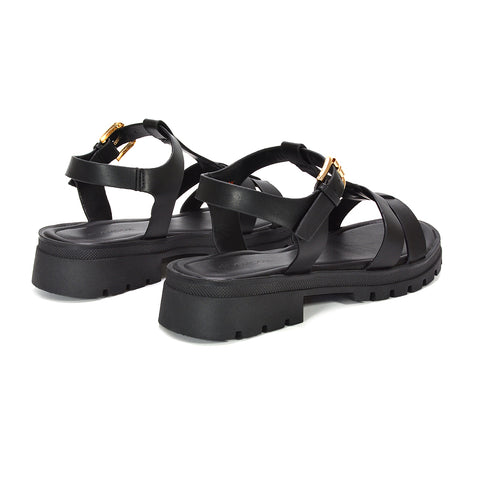 chunky strappy sandals women, chunky gladiator sandals with buckle, best chunky gladiator sandals for summer, holiday beach gladiator sandals, open toe buckle sandals, black gladiator sandals