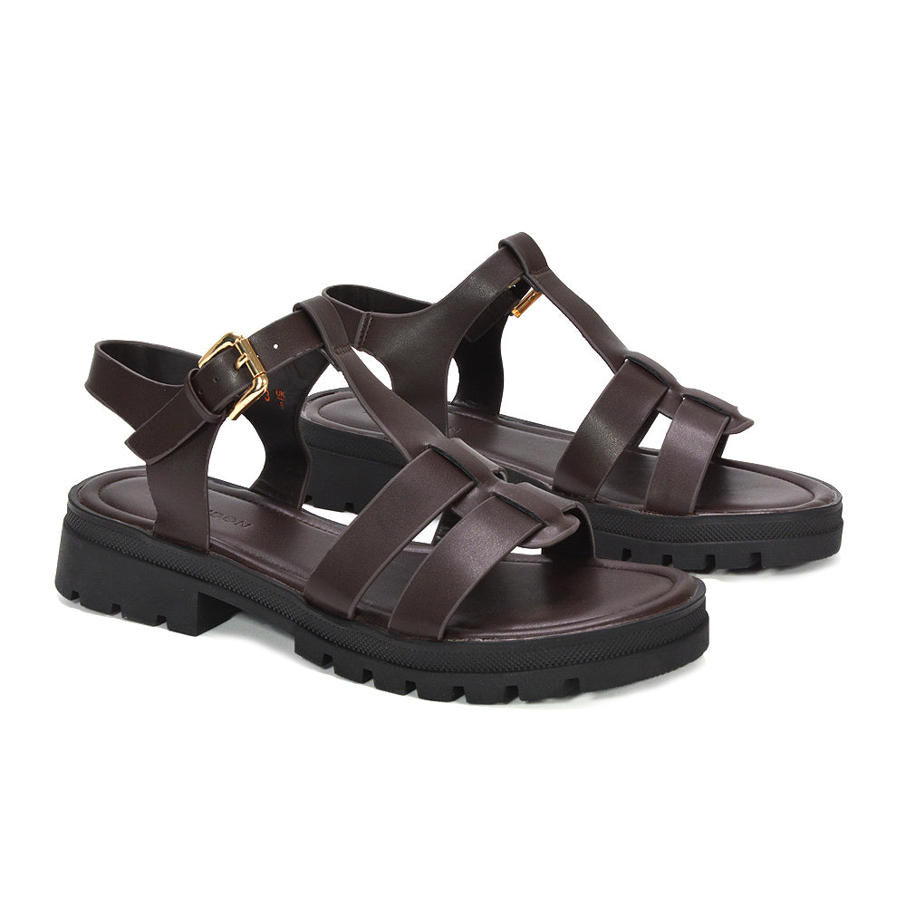 chunky lace-up gladiator sandals women, platform gladiator sandals, chunky sandals free delivery UK, boho chunky gladiator sandals, edgy platform sandals women, brown holiday sandals
