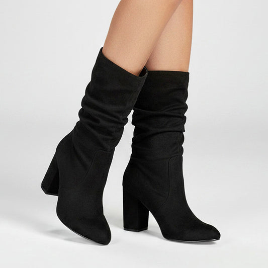 black faux suede boots,  faux suede boots black 