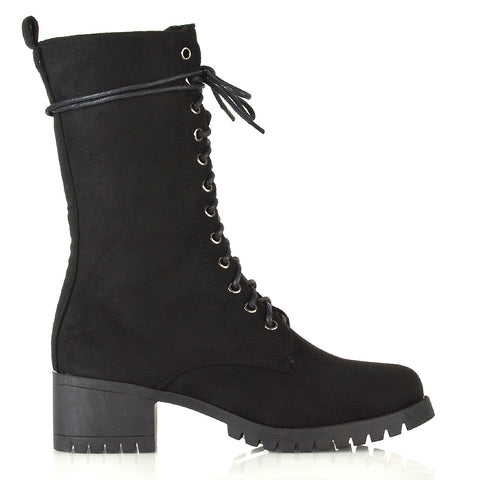Black | XY London | black biker boots, black Synthetic Leather boots, black heeled boots,