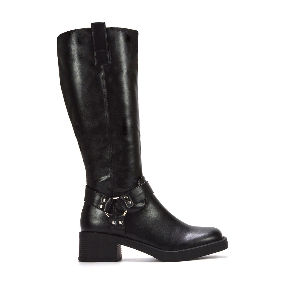 black leather knee-high boots women, black leather knee-high boots women, knee high boots, women's knee high boots
