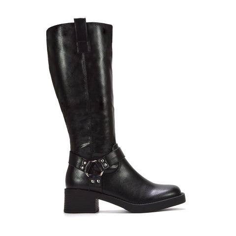 black leather knee-high boots women, black leather knee-high boots women, knee high boots, women's knee high boots