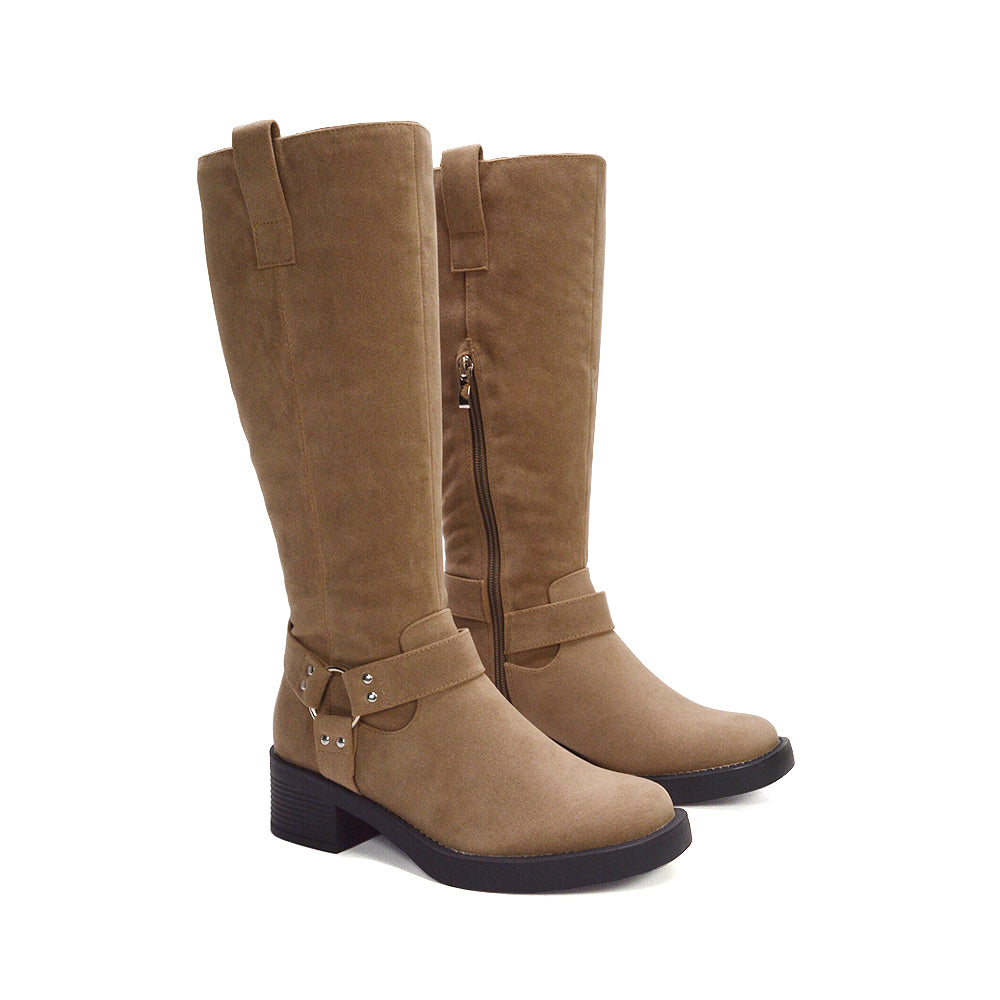 tan knee-high boots women, soft tan tall boots, women long boots for winter