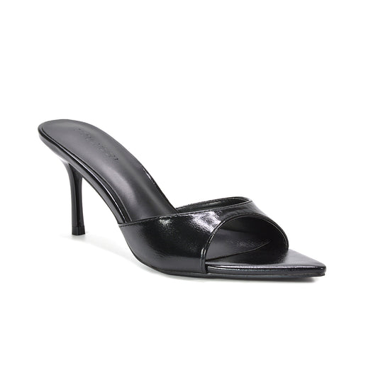 Peep Toe Heels, Best black stiletto mule heels for women, Black open toe stiletto mule heels for women, Black Stiletto Heel Mules