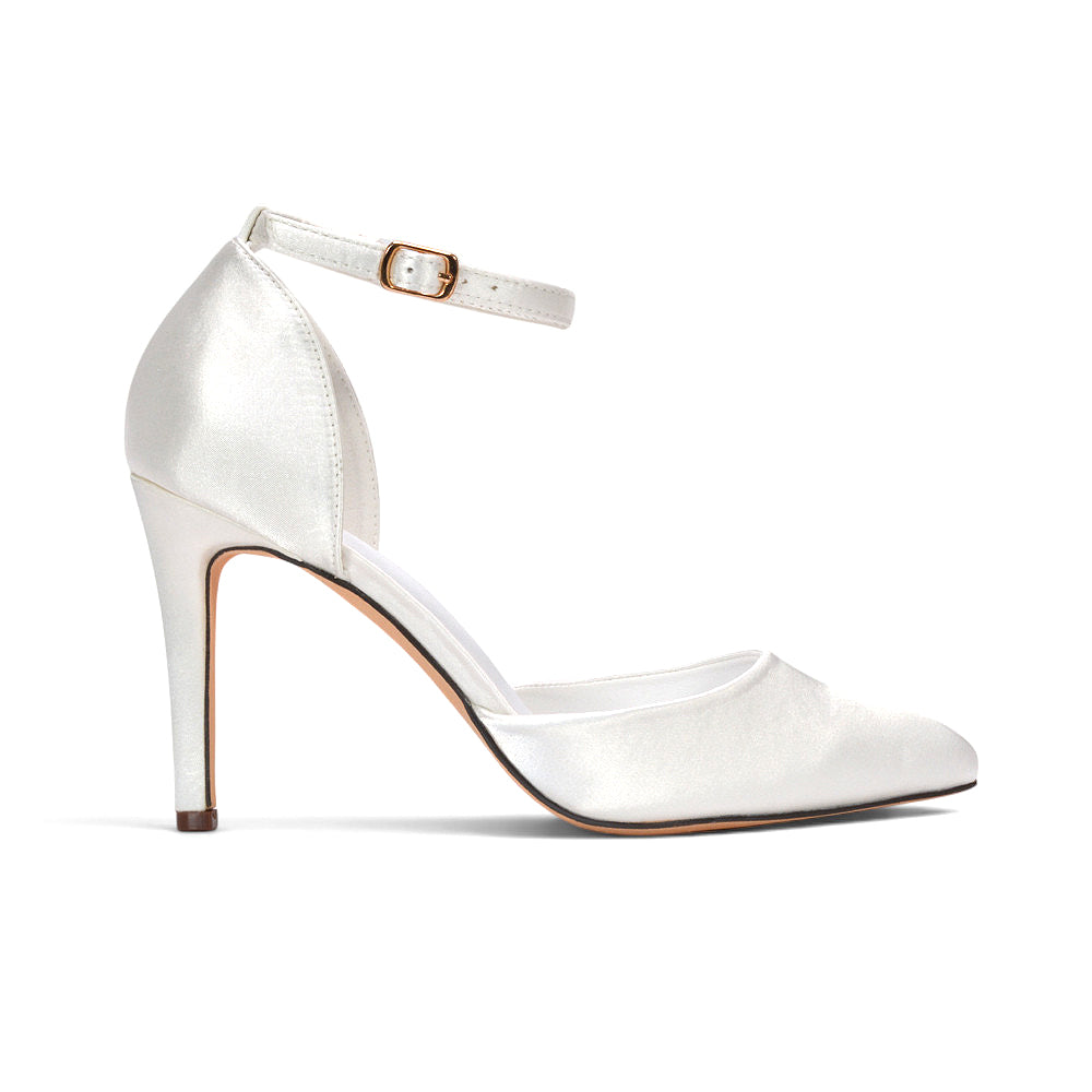 Ivory high heel stilettos, Women's ivory high heel stilettos with pointed toe