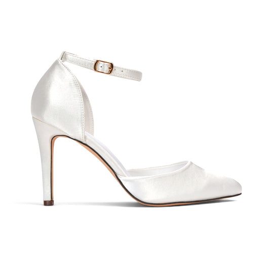 Ivory high heel stilettos, Women's ivory high heel stilettos with pointed toe