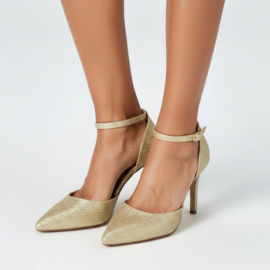 gold stiletto, gold heels, gold high heels