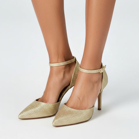 gold stiletto, gold heels, gold high heels