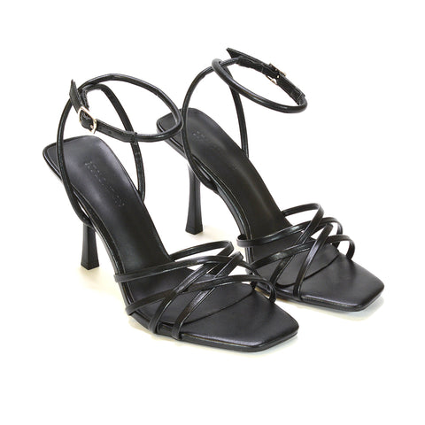 Square toe black heels, Black square toe heels for weddings, Black bridesmaid heels, Black heels for weddings and parties