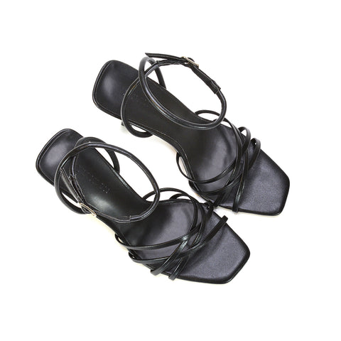 Black occasion heels online, Black prom heels, Comfortable black square toe heels, Black party heels