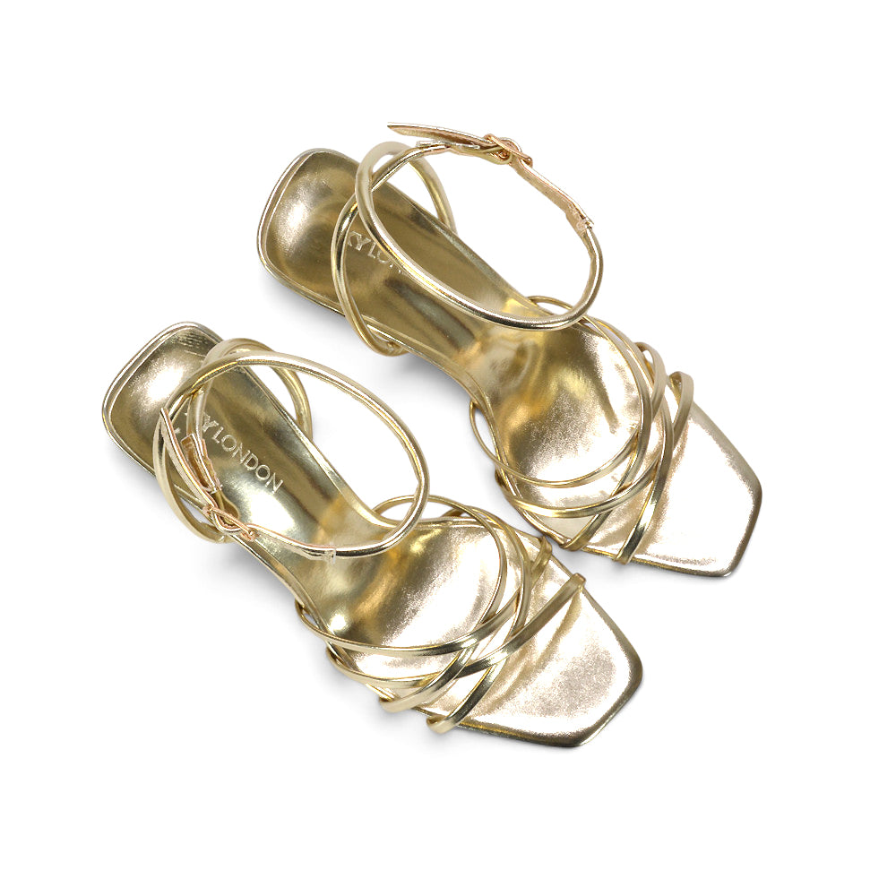 Elegant gold footwear for events, Gold prom heels, Gold bridal party heels, Gold party shoes