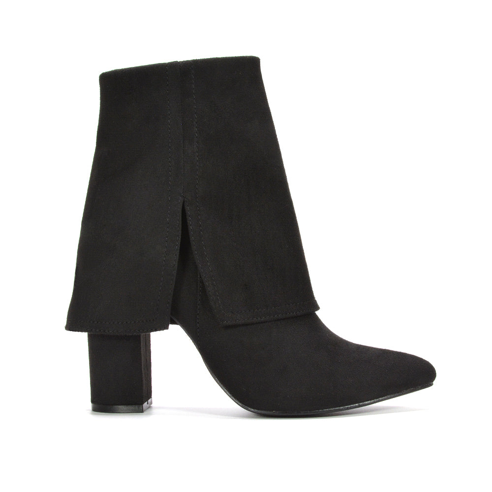 black ankle boots, black heeled ankle boots, ankle boots, heeled ankle boots, Women’s ankle boots, Women’s high block heel ankle boots, Fall and winter fashion boots