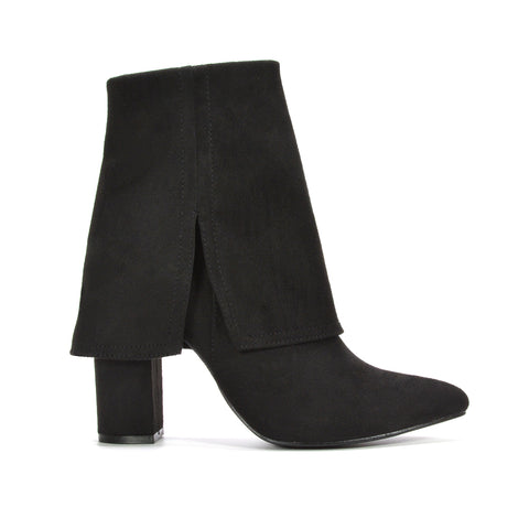 black ankle boots, black heeled ankle boots, ankle boots, heeled ankle boots, Women’s ankle boots, Women’s high block heel ankle boots, Fall and winter fashion boots
