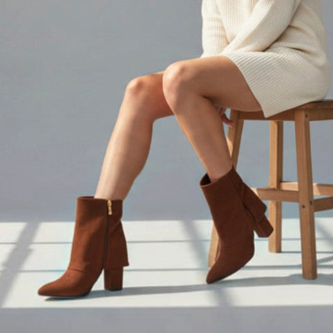 chocolate brown ankle boots