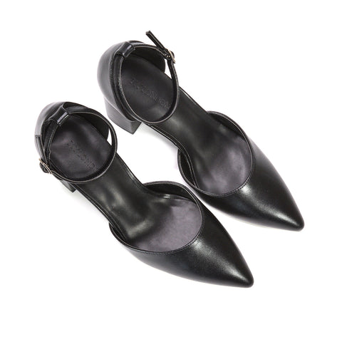 black women’s evening pumps with ankle strap, black women’s dress shoes for special occasions, black women’s heels for cocktail parties, black women’s heels for dinner parties