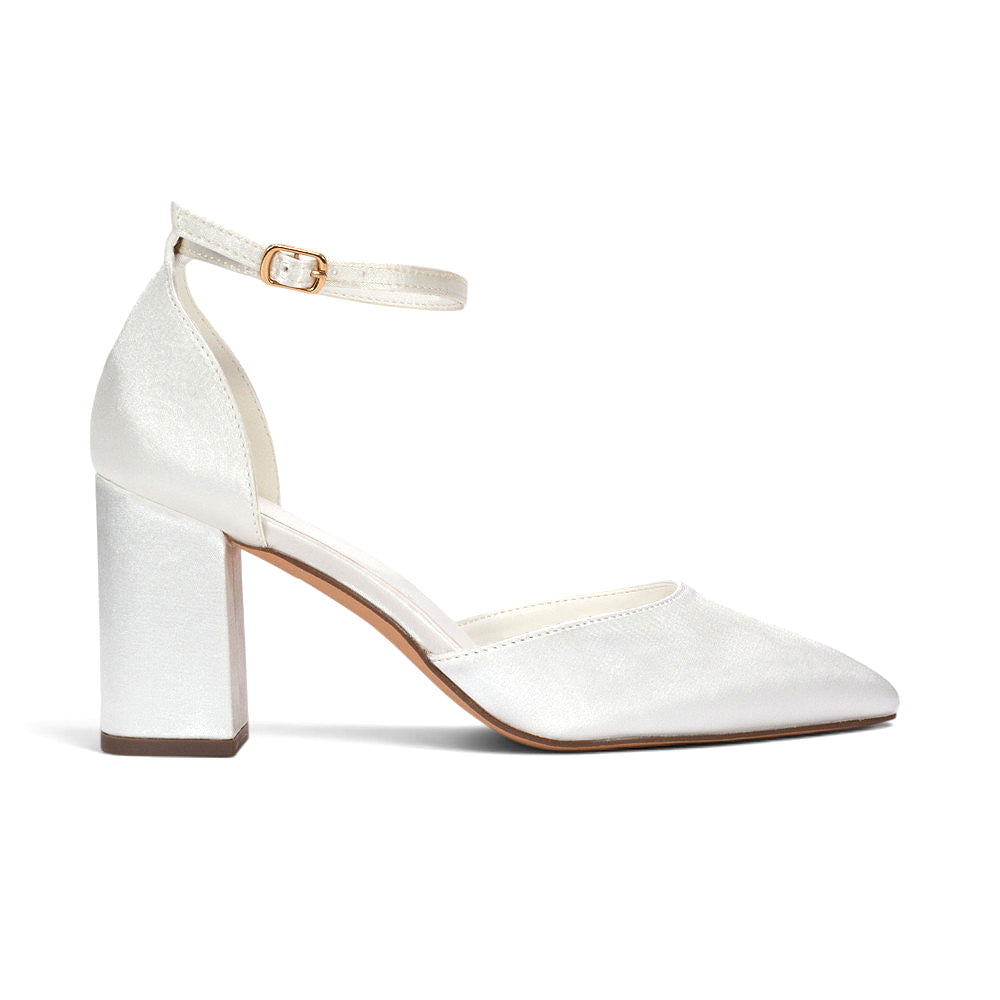 women’s ivory pointed toe block heel bridal shoes
, ivory pointed toe heels with ankle strap for women, ivory bridal block heel pumps with ankle strap, women’s ivory wedding shoes with block heel