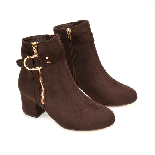 Women's autumn block heel boots, Women's heeled ankle boots