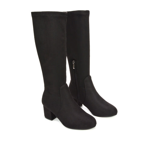 black long boots, black boots knee high, long boots, boots knee high