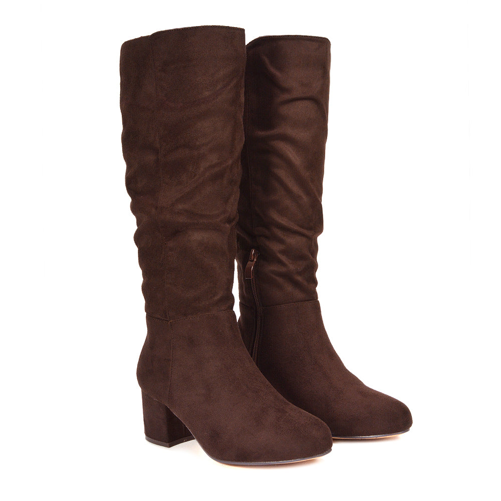 buy brown faux leather knee high boots for women, women’s brown knee high boots online, shop brown knee high boots for women, brown knee high boots women affordable