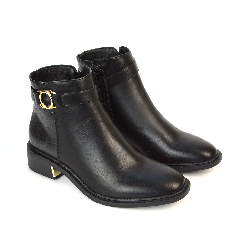 black ankle chelsea boots, black ankle flat boots, chelsea ankle boots, casual boots