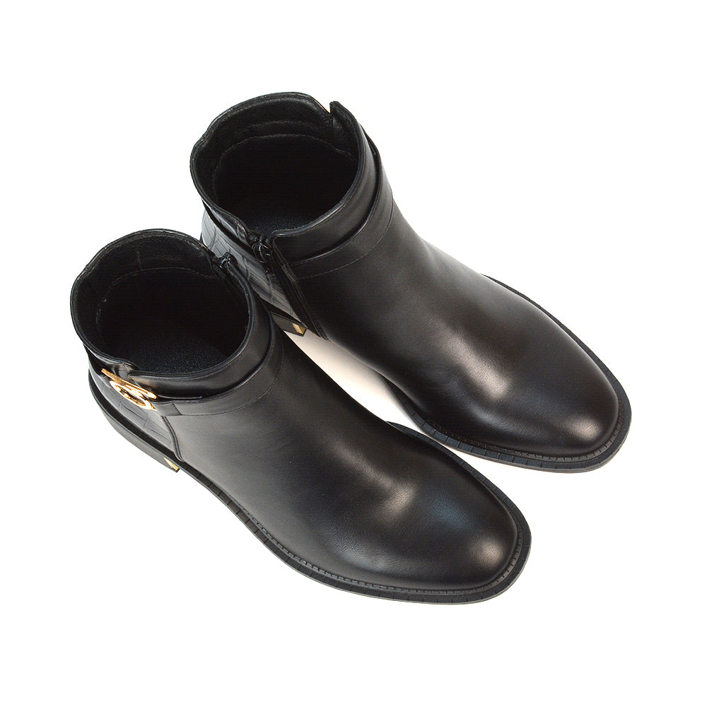 black flat chelsea ankle boots, ladies black chelsea boots, women's black chelsea boots, women's casual boots
