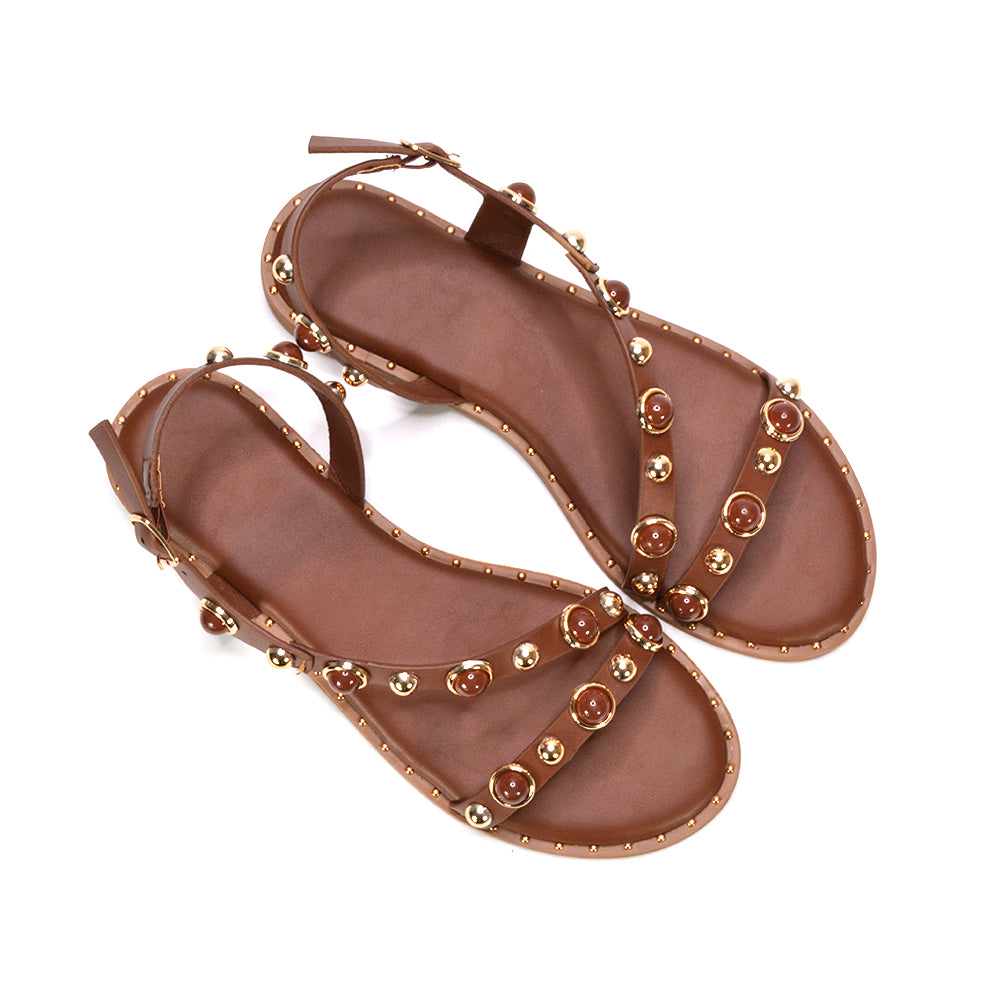 ladies brown sandals, brown bohemian sandals, affordable brown casual sandals for women, comfortable brown flat sandals, brown beach sandals
