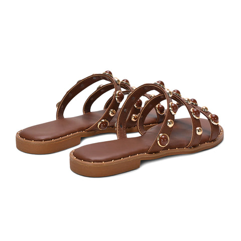where to buy brown strappy slip on flat sandals, lightweight brown comfortable holiday sandals women, brown comfortable walking sandals for vacation trips, natural earthy tone flat sandals strappy women, comfortable brown slip on strappy sandals women