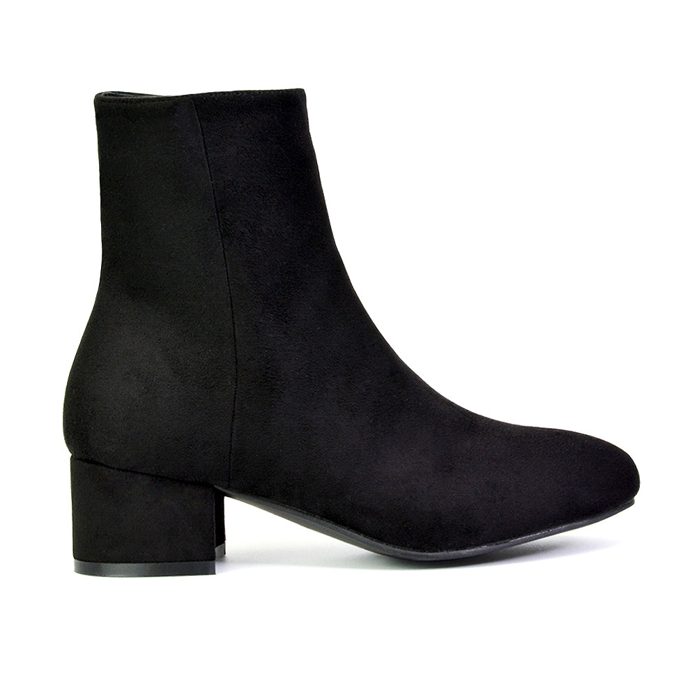 black low heel zip up Chelsea ankle boots for women, women’s black Chelsea boots with side zip, black low heel Chelsea ankle boots for women, women’s black zip up ankle boots