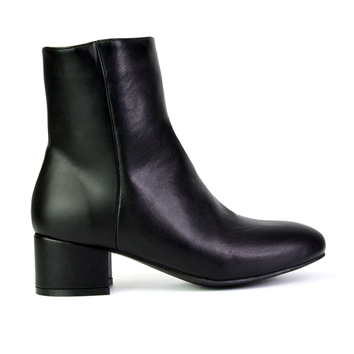 black low heel Chelsea boots with zip fastening for women, women’s black ankle boots low heel zip up, black women’s Chelsea boots with comfortable low heel, women’s black side zip Chelsea ankle boots, black leather block heel ankle boots, black leather ankle boots with block heel