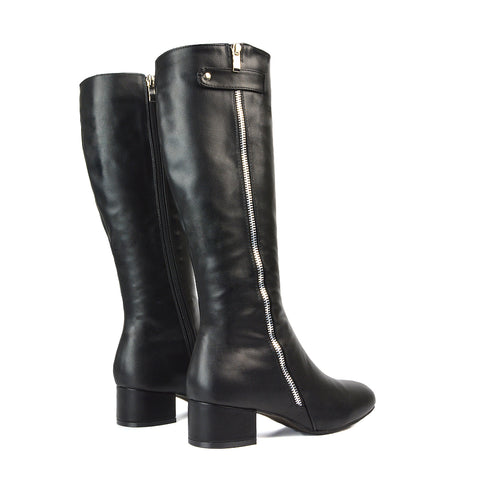 Black Winter Boots, Black Long Boots, Winter Boots, Long Boots
