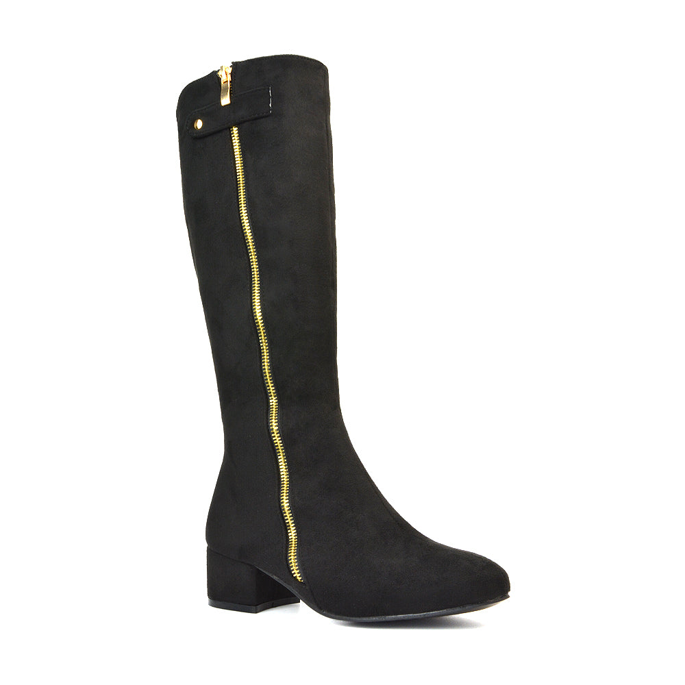 Women's Black Boots, Women's Black Knee High Boots, Black Knee High Boots Heels, Women's Boots