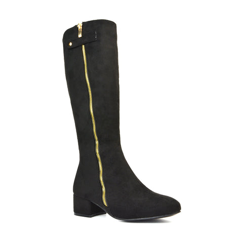 Women's Black Boots, Women's Black Knee High Boots, Black Knee High Boots Heels, Women's Boots