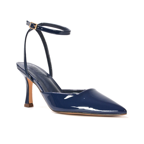navy special occasion heels, navy strappy court shoes, special occasion heels, strappy court shoes