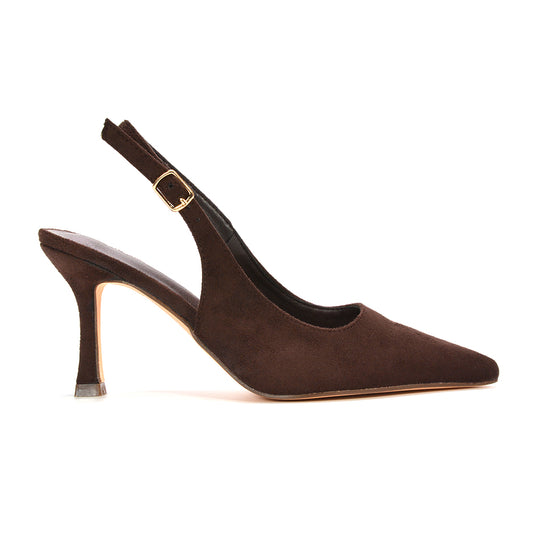 brown slingback heels, slingback court shoes women, women’s brown closed toe high heel court shoes, brown stiletto court shoes women sale