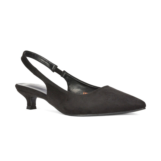 black low heels, black low heel shoes, low heels, low heel shoes, Pointed toe slingback heels for women, Slingback pumps