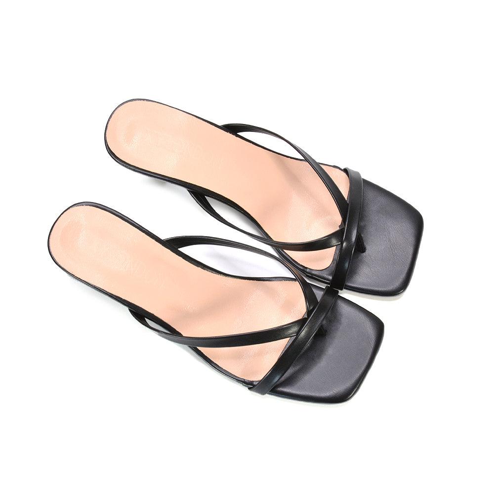 black mid heel sandals, black mid heel mules, mid heel sandals, mid heel mules