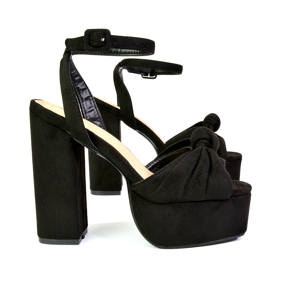 comfortable black ankle strap platform heels, black platform heels for all day wear, cushioned black block heel sandals for women, stable black chunky heels with ankle support