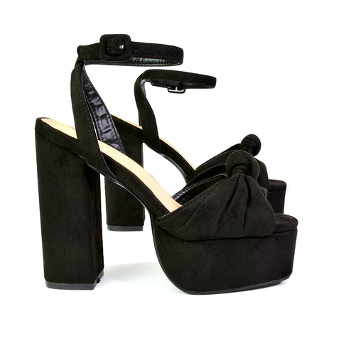 comfortable black ankle strap platform heels, black platform heels for all day wear, cushioned black block heel sandals for women, stable black chunky heels with ankle support