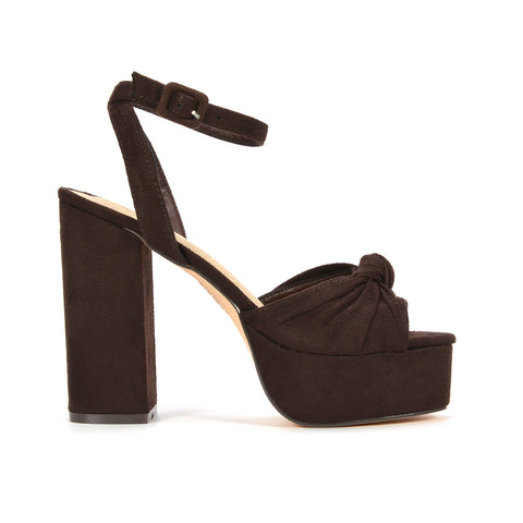 brown ankle strap platform block high heels for women, women’s brown ankle strap platform heels with block heel, buy brown ankle strap platform heels online, best brown platform block heels for women