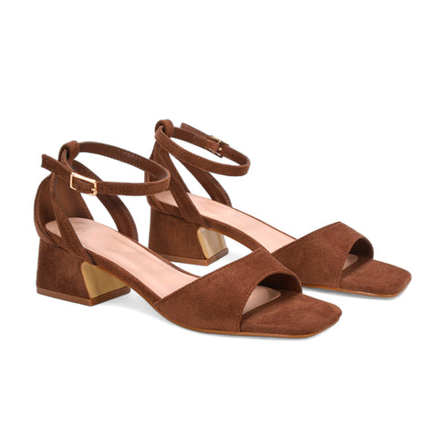brown heels, heels, block heel sandals for women, low chunky heel sandals for women